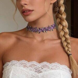 For Love And Lemons - Flower Choker Necklace